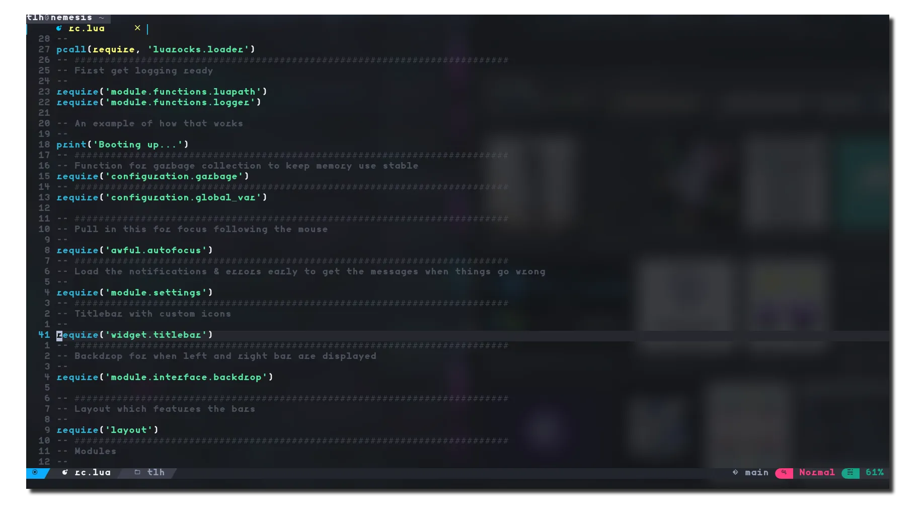 NeoVim text editor with modern configuration NeoVim editor interface