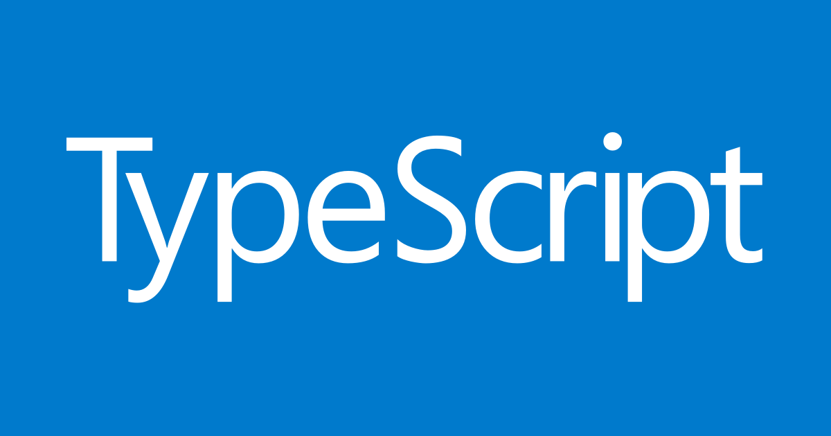 Typescript written over the brand colors associated with it